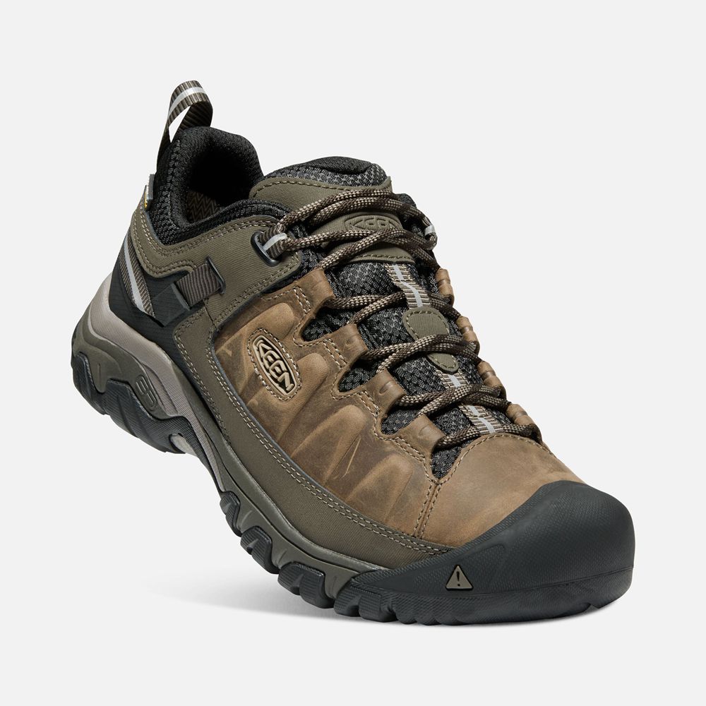 Zapatos de Seguridad Keen Mexico Marrom/Verde Oliva - Hombre Targhee Iii Waterproof Wide - QH2598160